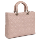 Christian Dior Pink Lambskin Cannage Large Lady Dior Christian Dior