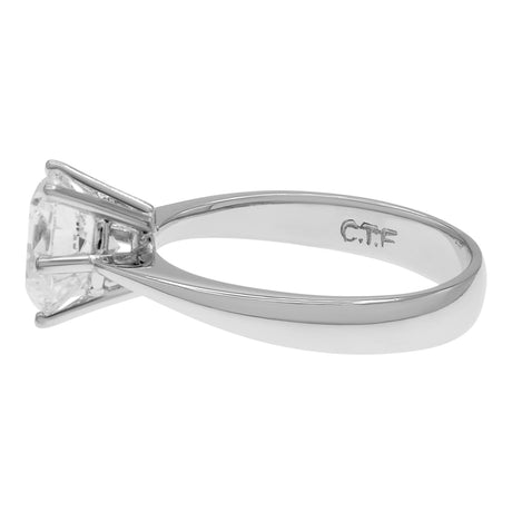 18K White Gold 1.58 Carat Solitaire Diamond Ring