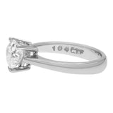 18K White Gold 1.04 Carat Heart Shaped Diamond Solitaire Ring