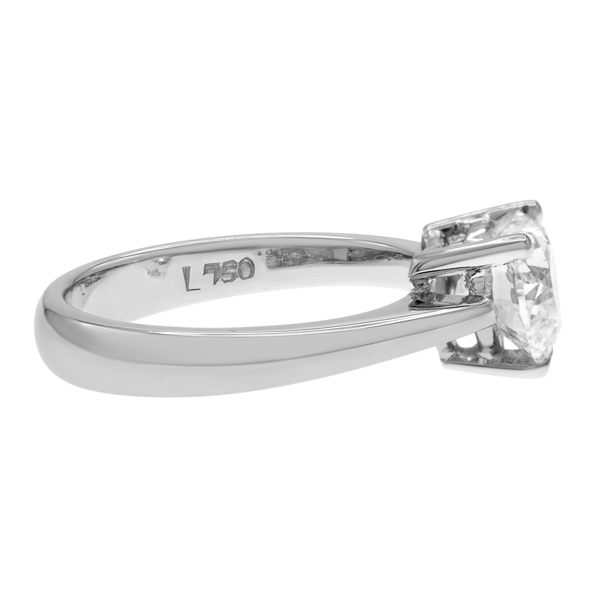 18K White Gold 1.04 Carat Heart Shaped Diamond Solitaire Ring