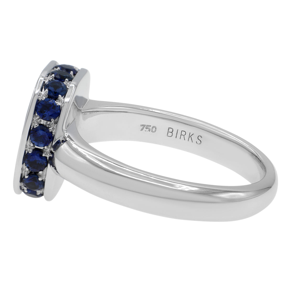 18K White Gold 1.72 Carat Sapphire Ring