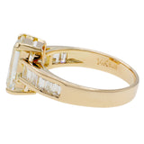 14K Yellow Gold 1.85 Carat Emerald Diamond Ring