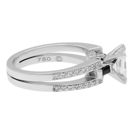 18K White Gold 1.20 Carat Princess Diamond Ring