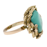 14K Yellow Gold Turquoise Ring