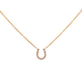 Tiffany & Co. 18K Rose Gold Diamond Horseshoe Pendant Necklace Designer Jewellery Tiffany and Co