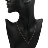 Tiffany & Co. 18K Rose Gold Diamond Horseshoe Pendant Necklace Designer Jewellery Tiffany and Co