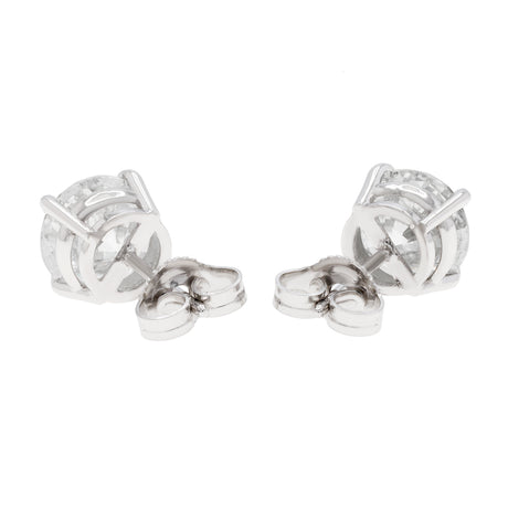14K White Gold 2.40 Carat Diamond Stud Earrings Fine Jewellery Modaselle