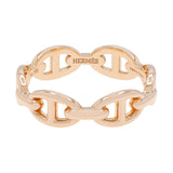 Hermes 18K Rose Gold PM Chaine d'Ancre Enchainee Ring Designer Jewellery Hermes