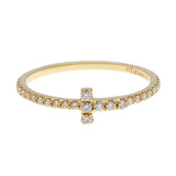 Tiffany & Co. 18K Yellow Gold Diamond T Wire Band Ring Designer Jewellery Modaselle