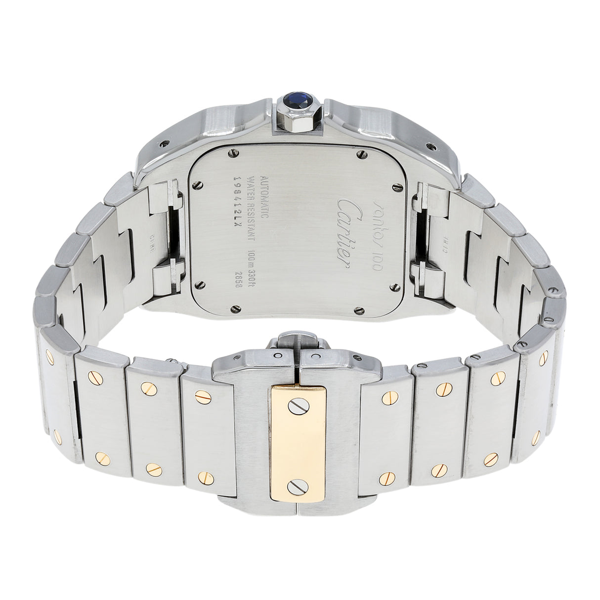 Cartier Stainless Steel 18K Yellow Gold Santos 100 XL W200728G Watches Cartier
