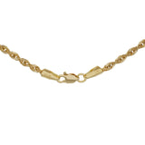 18K Yellow Gold Rope Chain Fine Jewellery Modaselle
