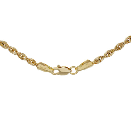 18K Yellow Gold Rope Chain Fine Jewellery Modaselle