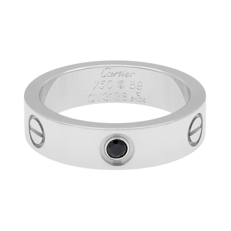 Cartier 18K White Gold Sapphire Classic Love Ring Designer Jewellery Cartier