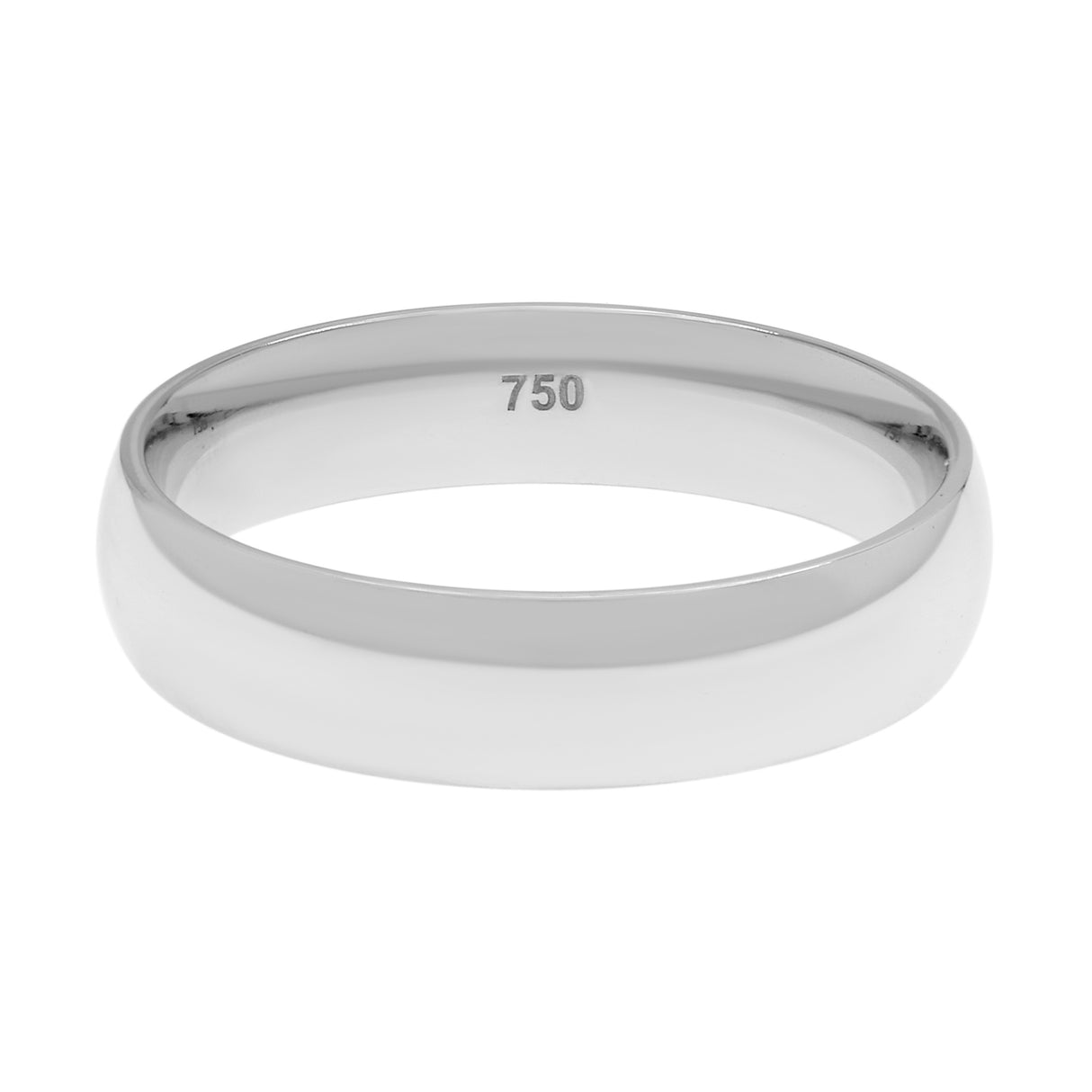 18K White Gold Band Ring