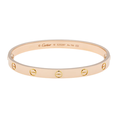 Cartier 18K Rose Gold Classic Love Bracelet Designer Jewellery Cartier