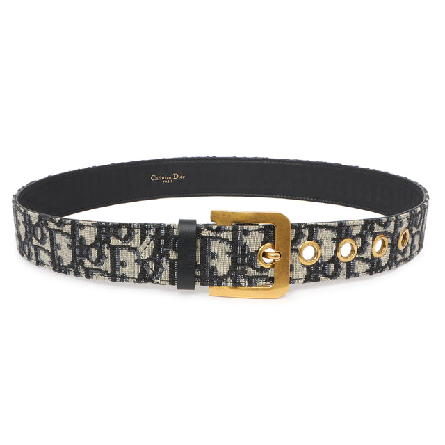 Christian Dior Blue Oblique Diorquake Belt Christian Dior