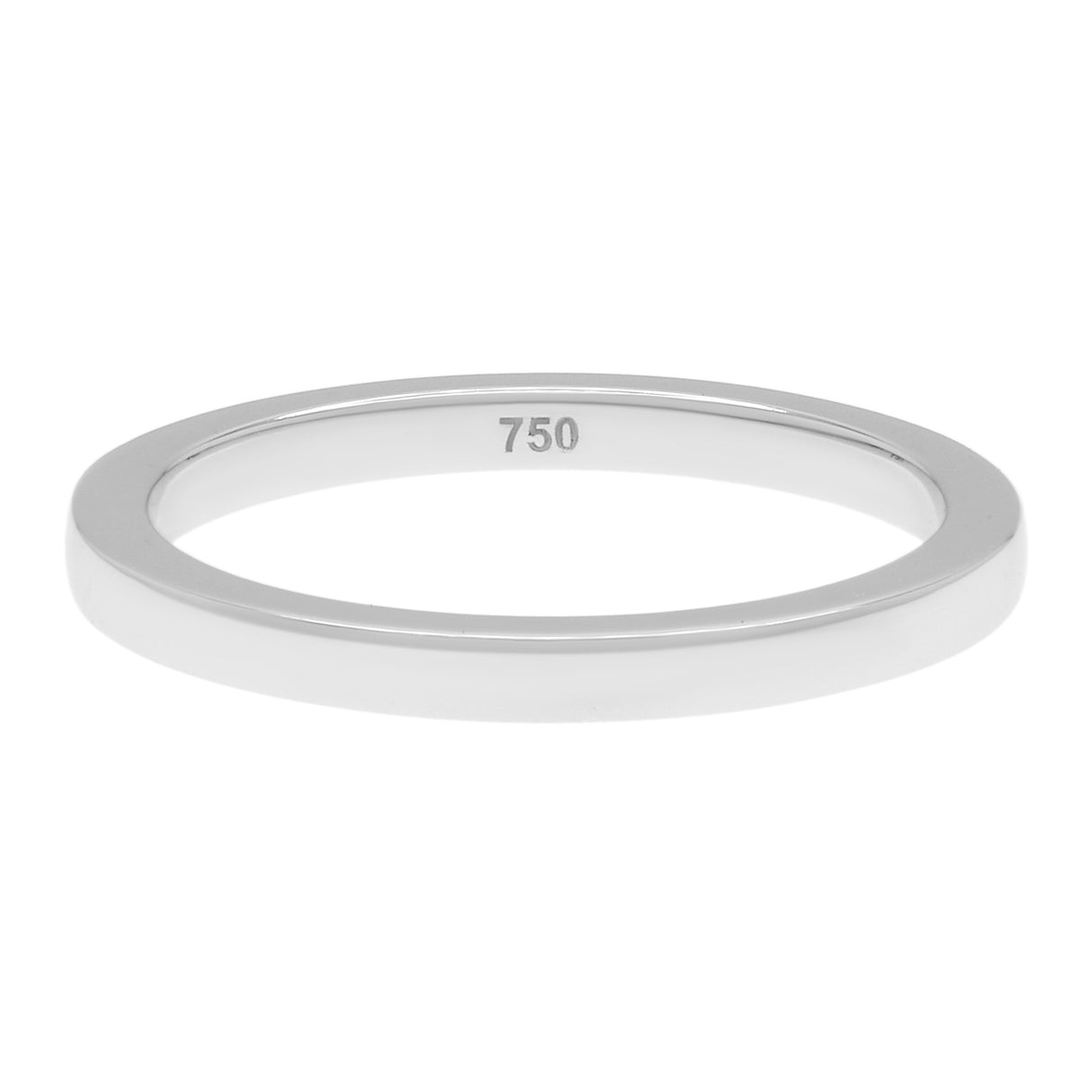 18K White Gold Band Ring