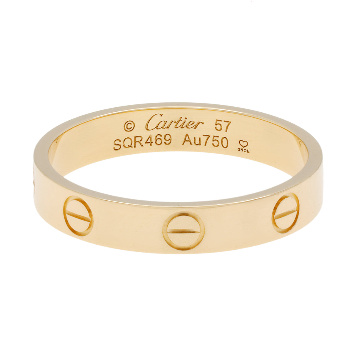 Cartier 18K Yellow Gold Love Wedding Band Designer Jewellery Cartier