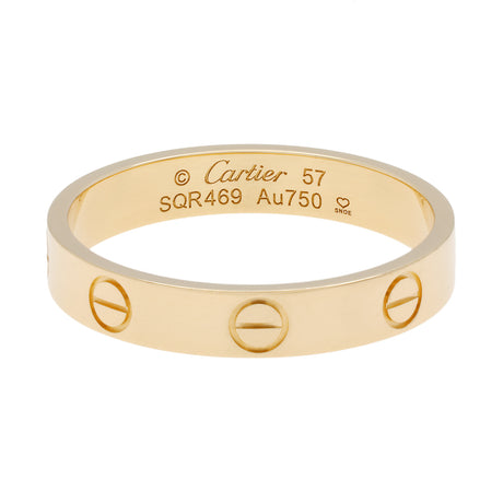 Cartier 18K Yellow Gold Love Wedding Band Designer Jewellery Cartier