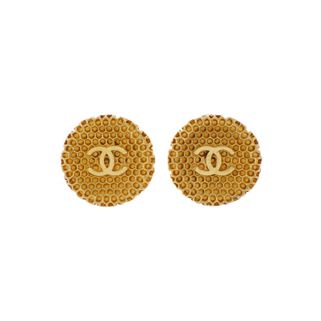 Chanel Gold CC Clip On Earrings Designer Jewellery Chanel