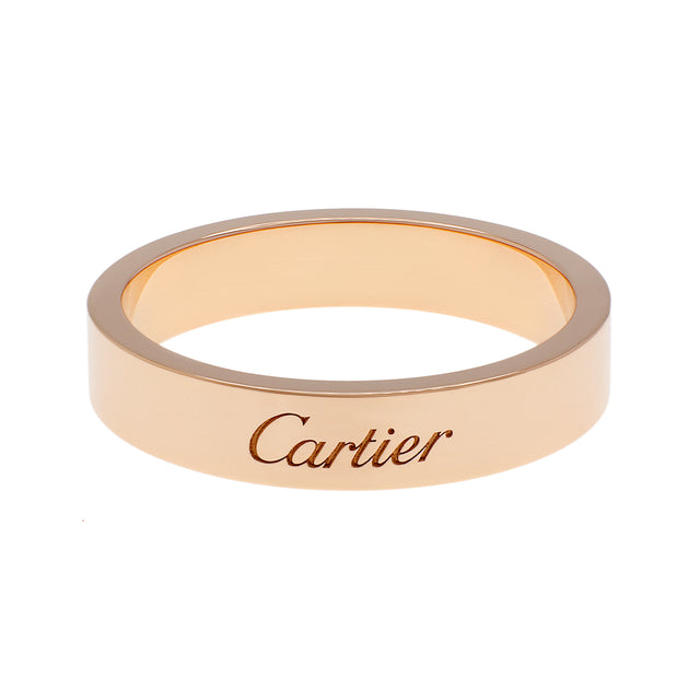 Cartier 18K Rose Gold C de Cartier 4mm Wedding Band Designer Jewellery Cartier