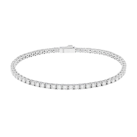 14K White Gold 3.00 Carat Diamond Tennis Bracelet Fine Jewellery Modaselle