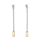 18K White Gold Di Modolo Diamond Citrine Drop Earrings Fine Jewellery Modaselle