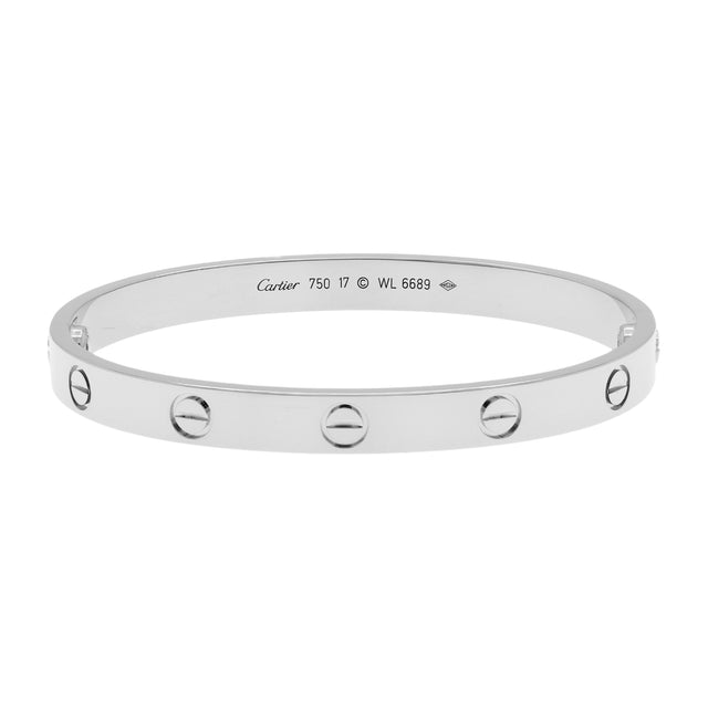 Cartier 18K White Gold Love Bracelet Designer Jewellery Cartier
