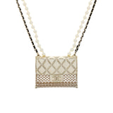 Chanel Metal Lambskin Pearl Chain Flap Bag Long Necklace Designer Jewellery Chanel