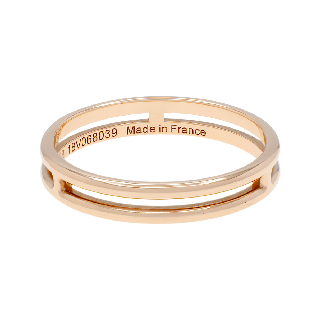 Hermes 18K Rose Gold Ariane Wedding Band Designer Jewellery Hermes