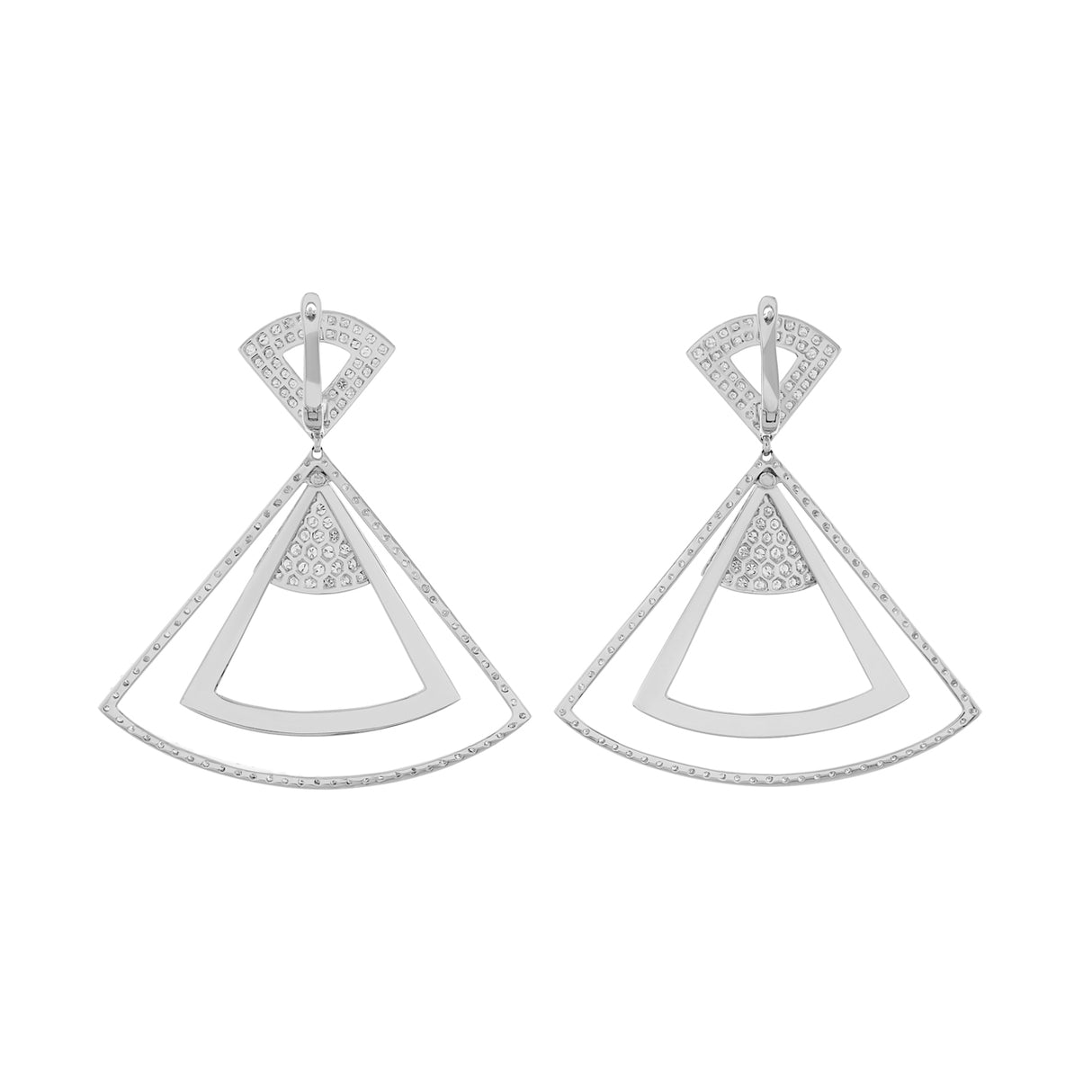 18K White Gold 4.50 Carat Diamond Earrings Fine Jewellery Modaselle