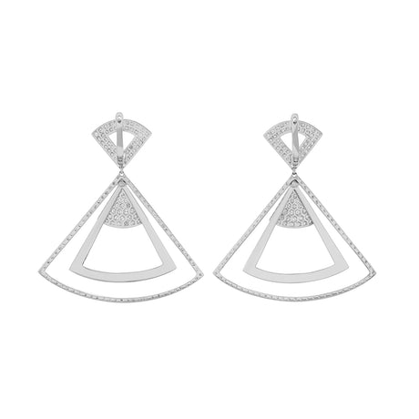 18K White Gold 4.50 Carat Diamond Earrings Fine Jewellery Modaselle