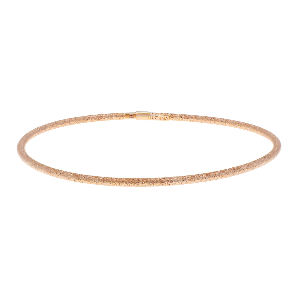 14K Rose Gold Blasted Bangle