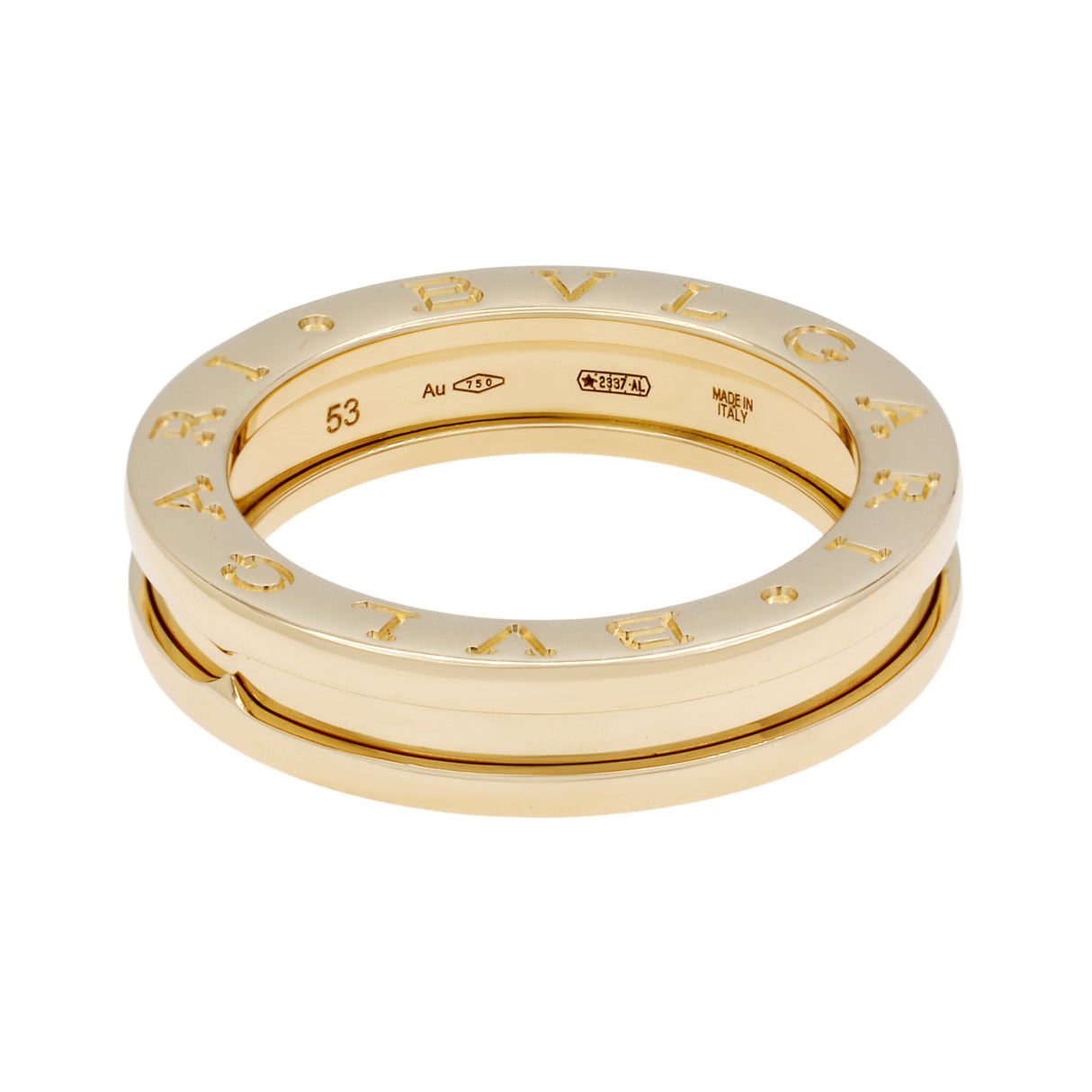 Bulgari 18K Yellow Gold B.zero1 One-Band Ring Designer Jewellery Bulgari