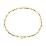 18K Yellow Gold Diamond Cut Bread Bracelet Fine Jewellery Modaselle