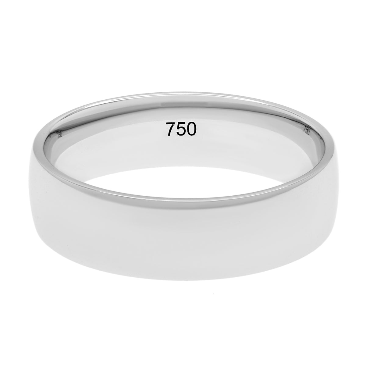 18K White Gold Band Ring