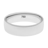 18K White Gold Band Ring