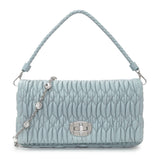 Miu Miu Blue Matelasse Nappa Crystal Clutch Handbags Miu Miu
