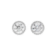 18K White Gold 1.44 Carat Diamond Halo Stud Earrings Fine Jewellery Modaselle