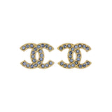 Chanel Crystal CC Earrings Designer Jewellery Chanel