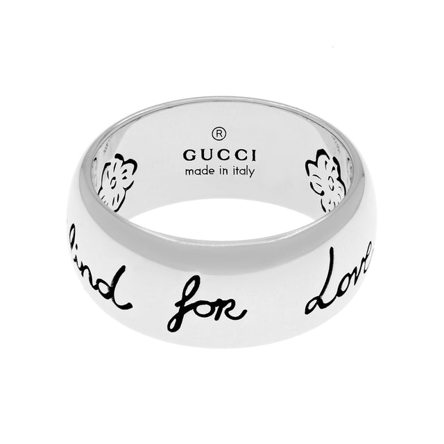 Gucci Sterling Silver Blind For Love Ring Designer Jewellery Gucci