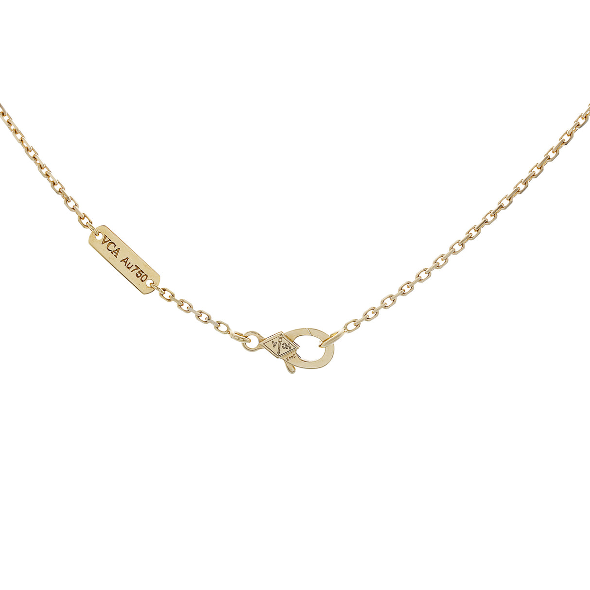 Van Cleef & Arpels 18K Yellow Gold Mother of Pearl Vintage Alhambra Pendant Necklace Designer Jewellery Van Cleef and Arpels