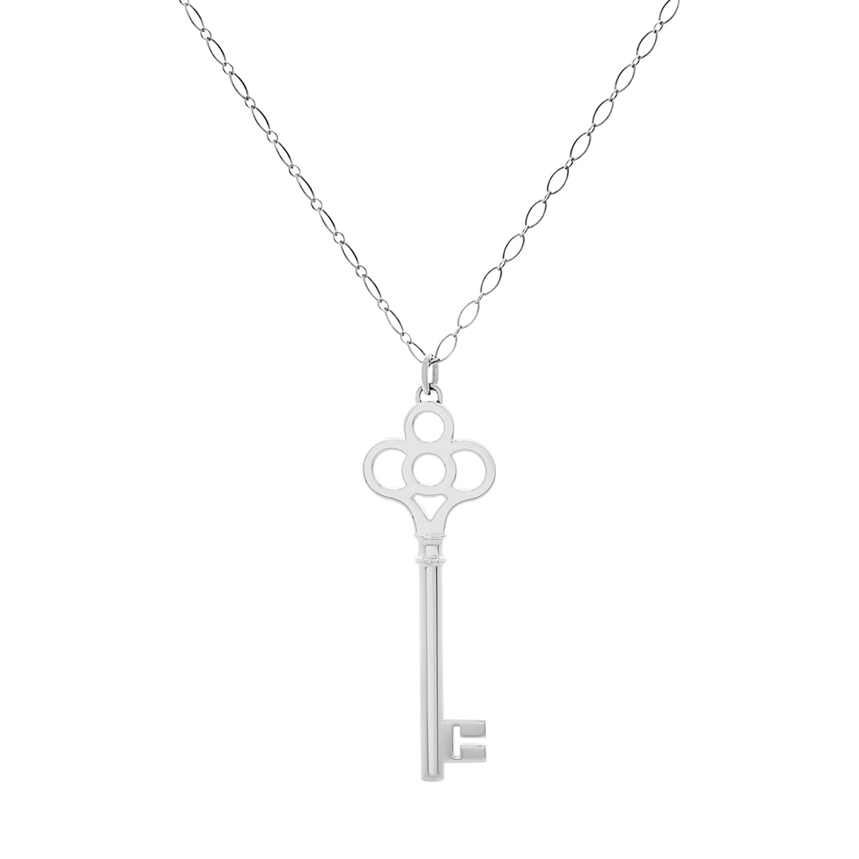 Tiffany & Co. Sterling Silver Large Crown Key Pendant