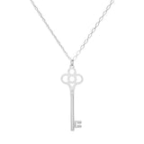 Tiffany & Co. Sterling Silver Large Crown Key Pendant