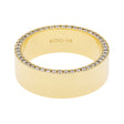 18K Yellow Gold Midas Diamond Pavé Edge Band Ring Fine Jewellery Modaselle