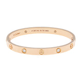 Cartier 18K Rose Gold 4 Diamond Classic Love Bracelet Designer Jewellery Cartier