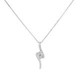 14K White Gold 1.08 Carat Diamond Pendant