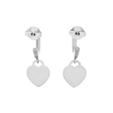 Tiffany & Co. Sterling Silver Diamond Mini Return to Tiffany Heart Hoop Earrings Designer Jewellery Tiffany and Co
