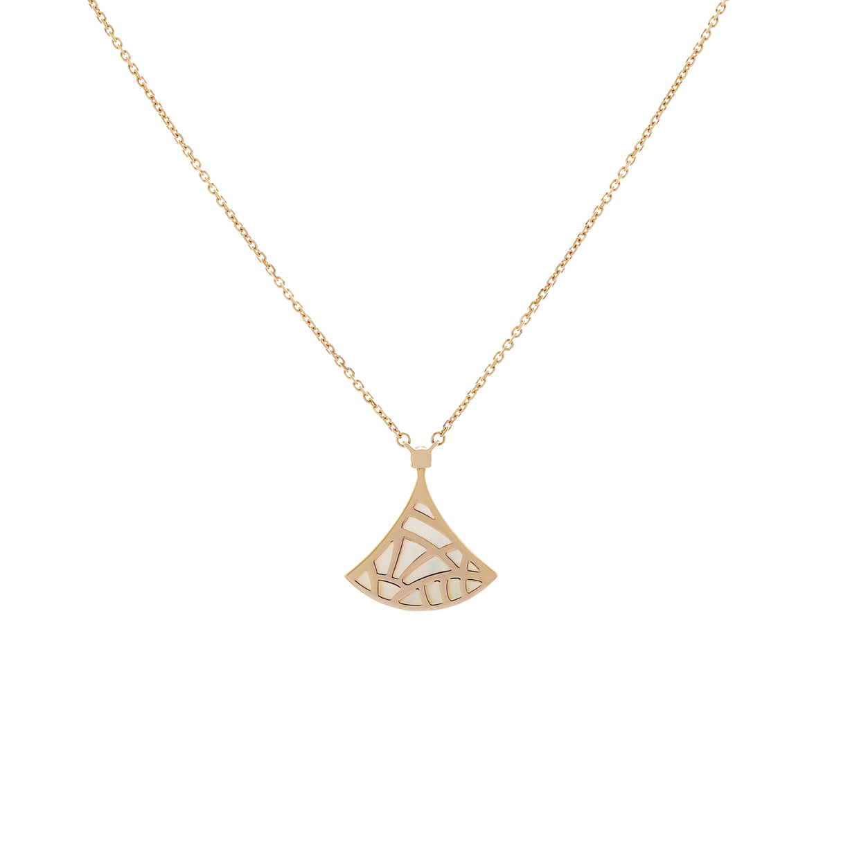 Bulgari 18K Rose Gold Mother of Pearl Diamond Divas’ Dream Necklace Designer Jewellery Chanel