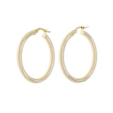 14K Yellow Gold Hoop Earrings Fine Jewellery Modaselle